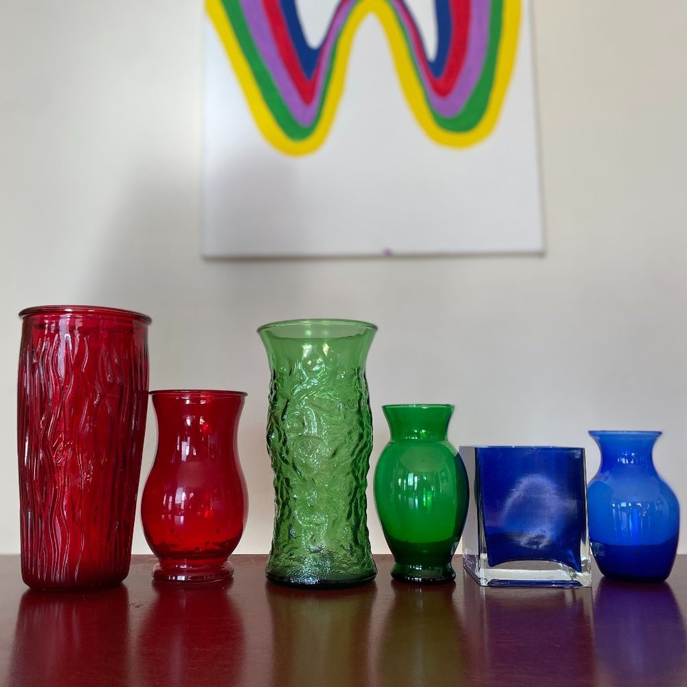 Multi Purpose & Multi-Color Set of Handmade Vases